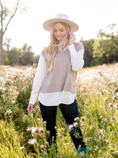 layered sweater vest