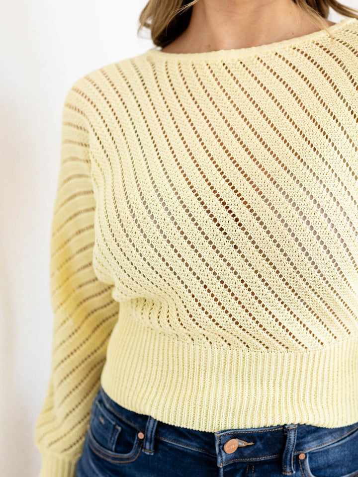 open knit sweater