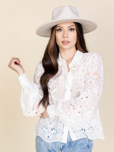white eyelet blouse