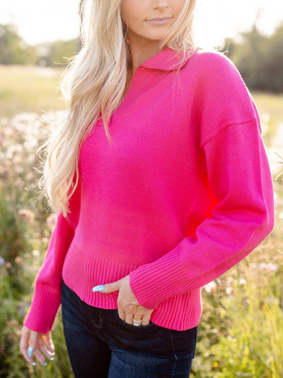 pink sweater