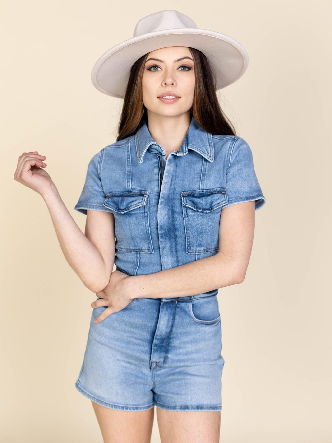 denim romper