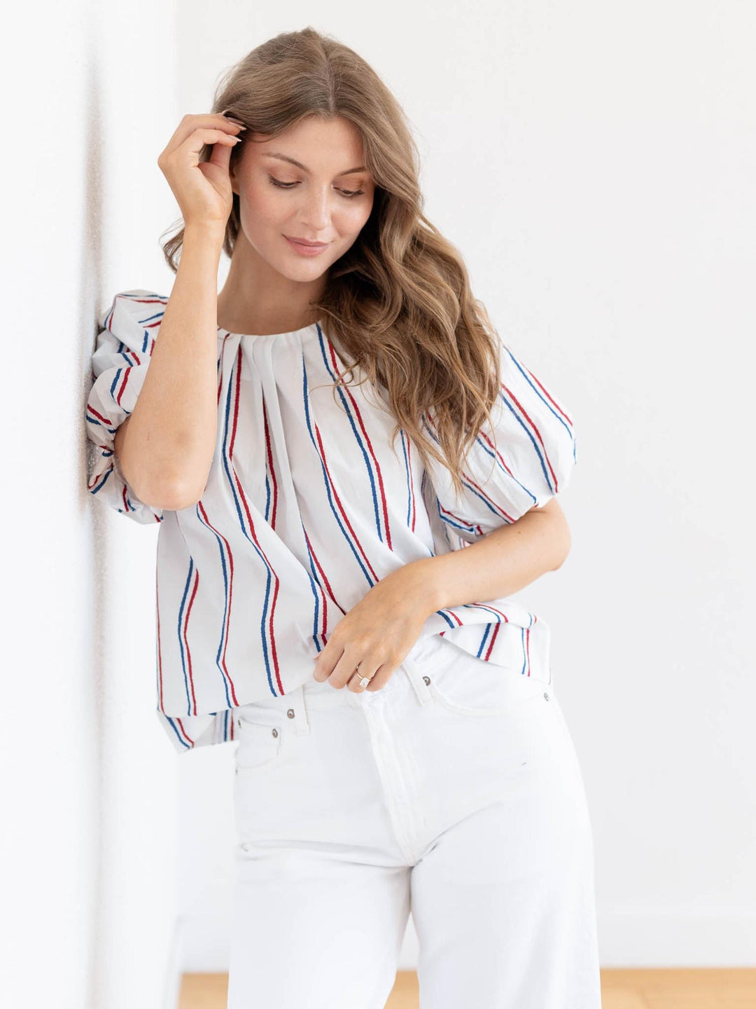 striped blouse