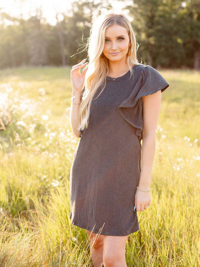 two tone textured dress