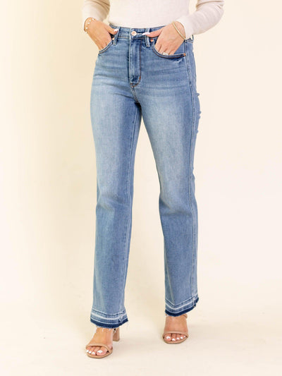 release hem high rise denim