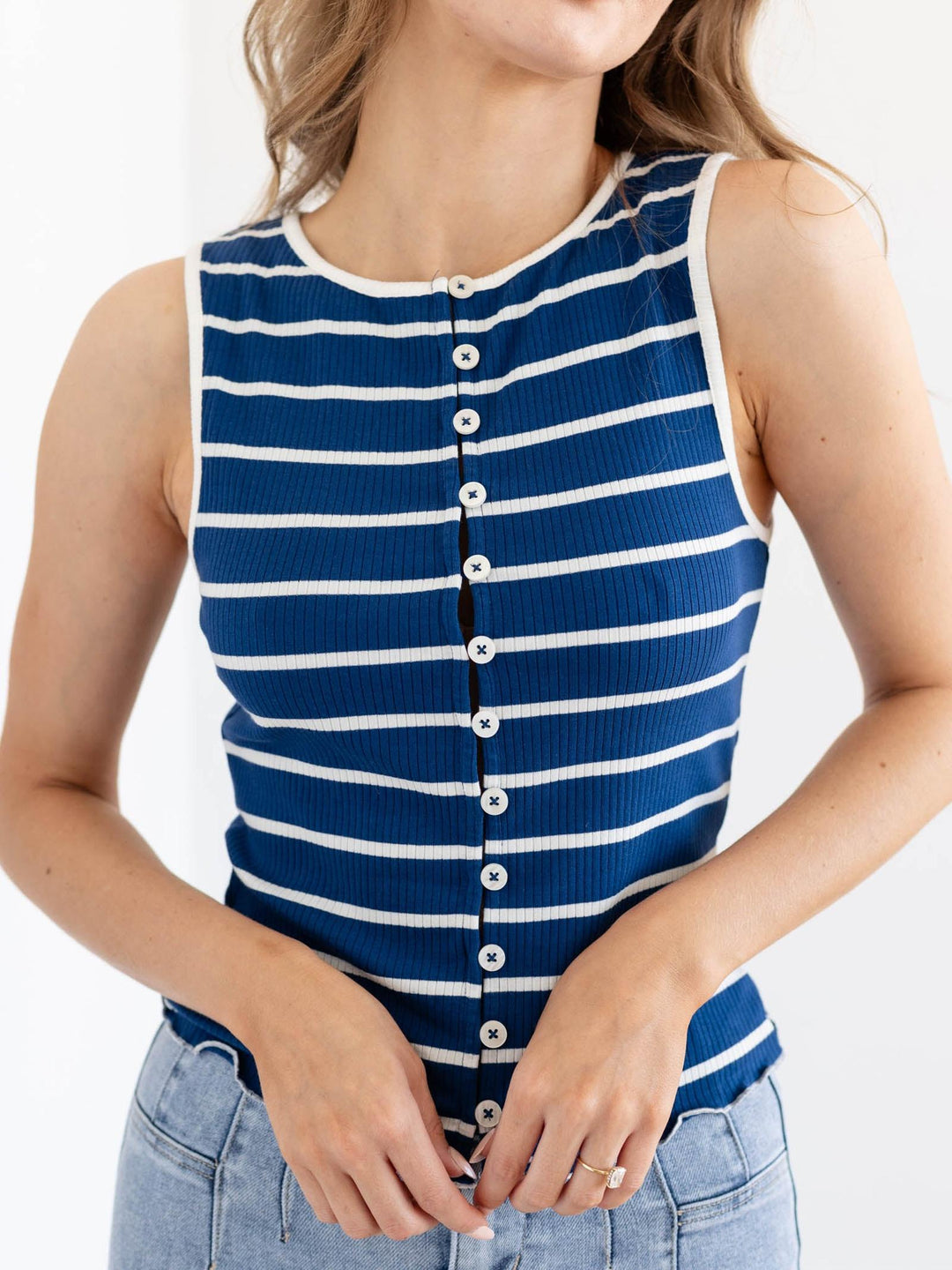 striped tilly tank top