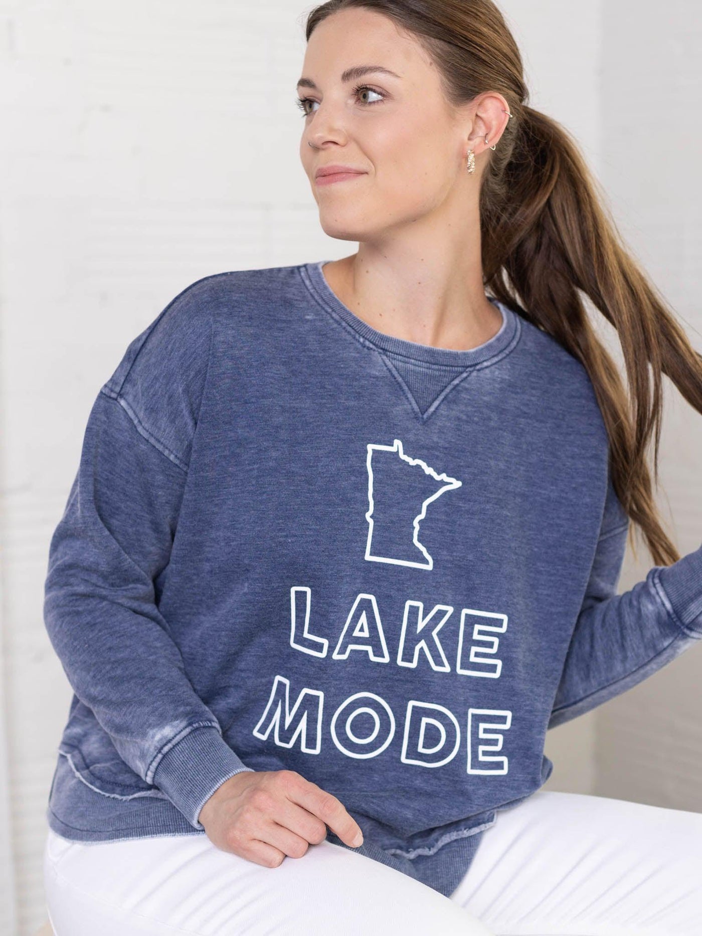 washed blue lake sweatshirt