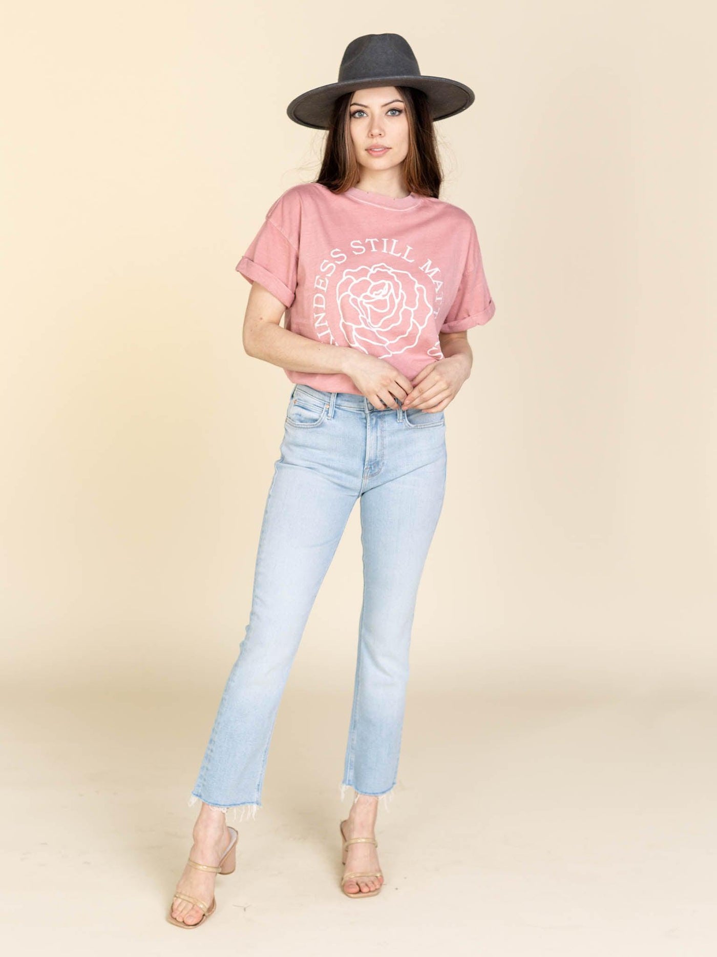 short sleeve rose tee