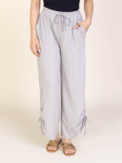 ruched ankle pants