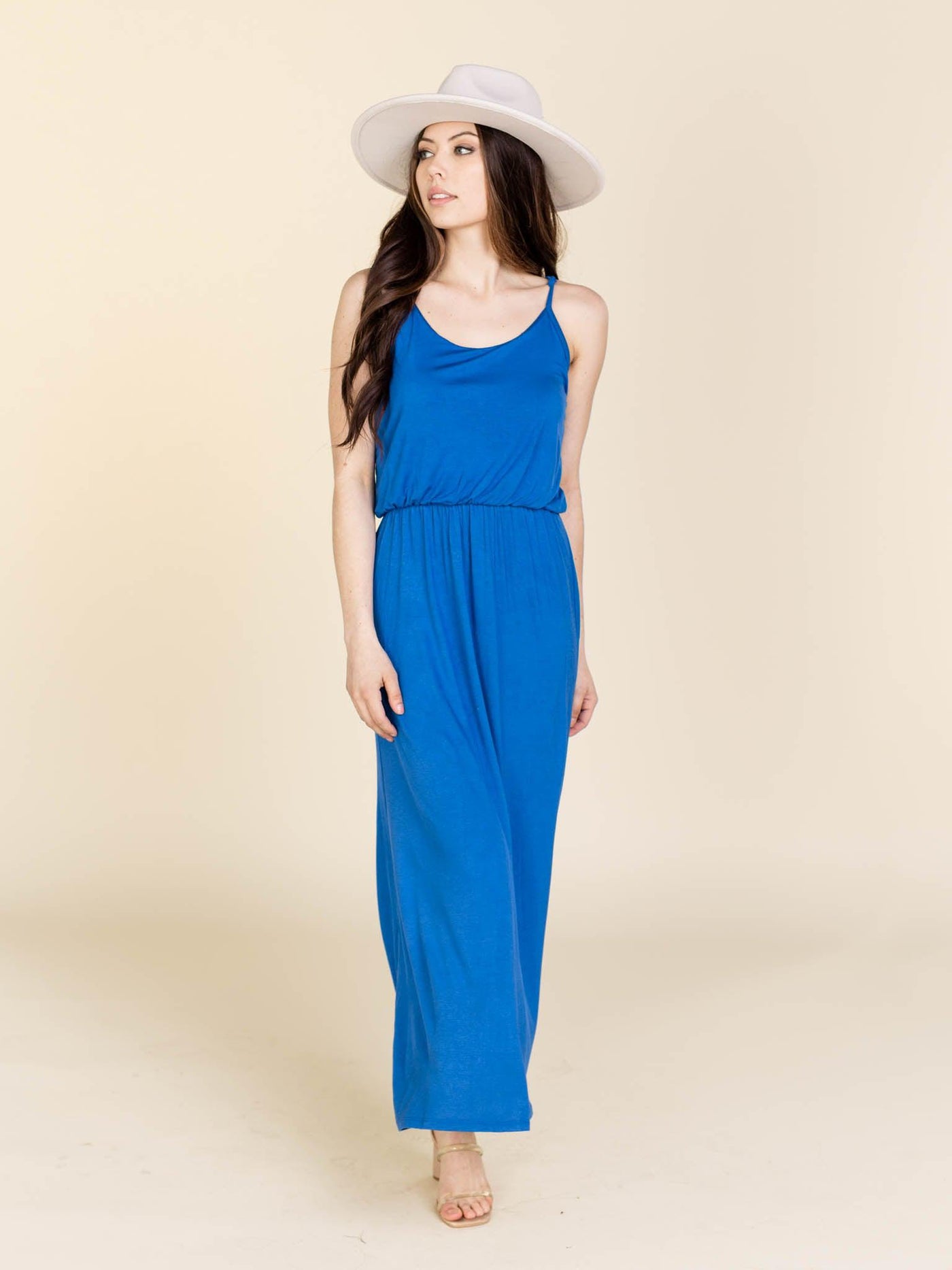 blue maxi dress