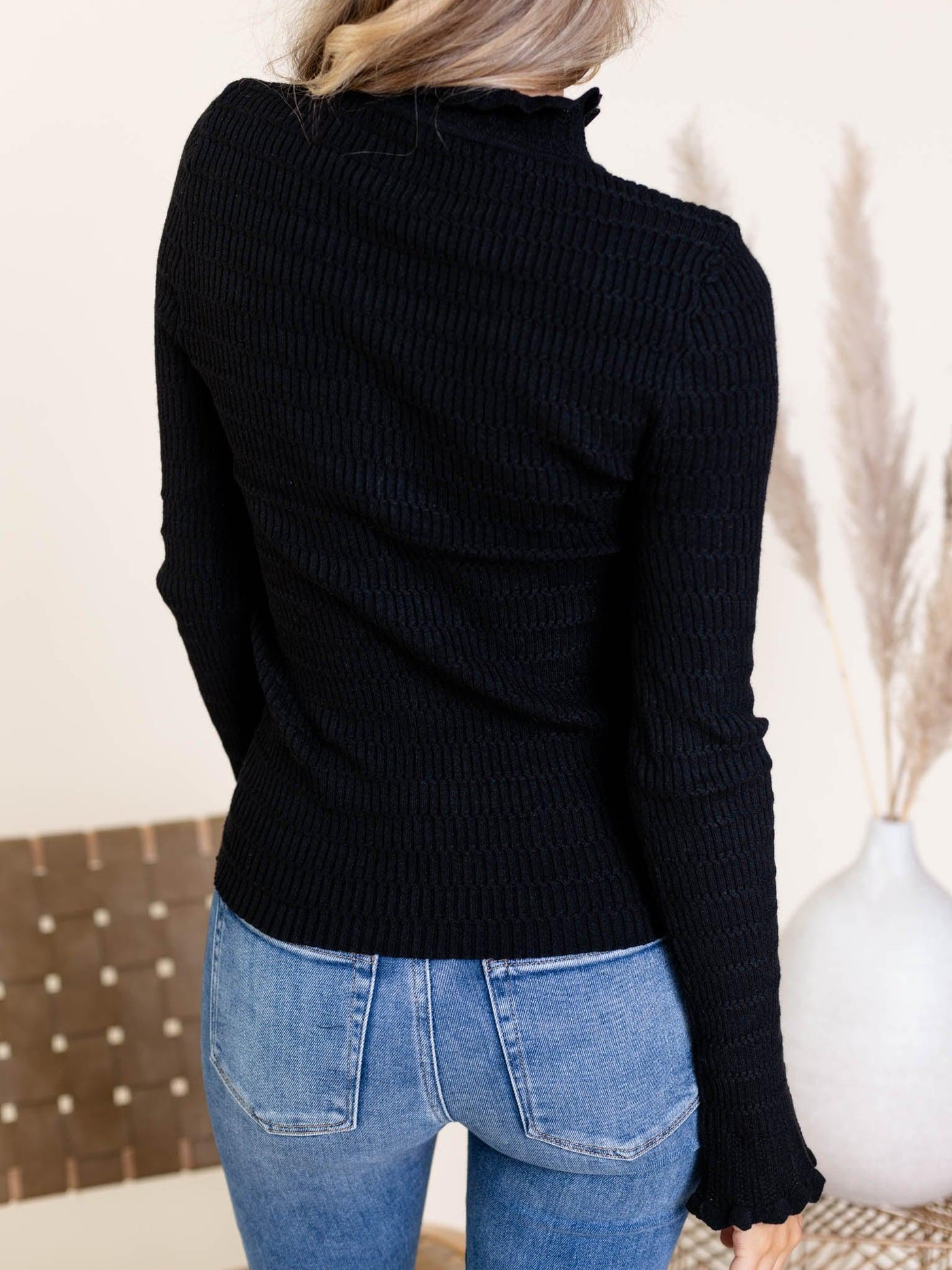 black textured top