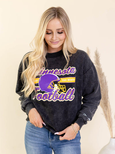 crew neck football sweatshirt