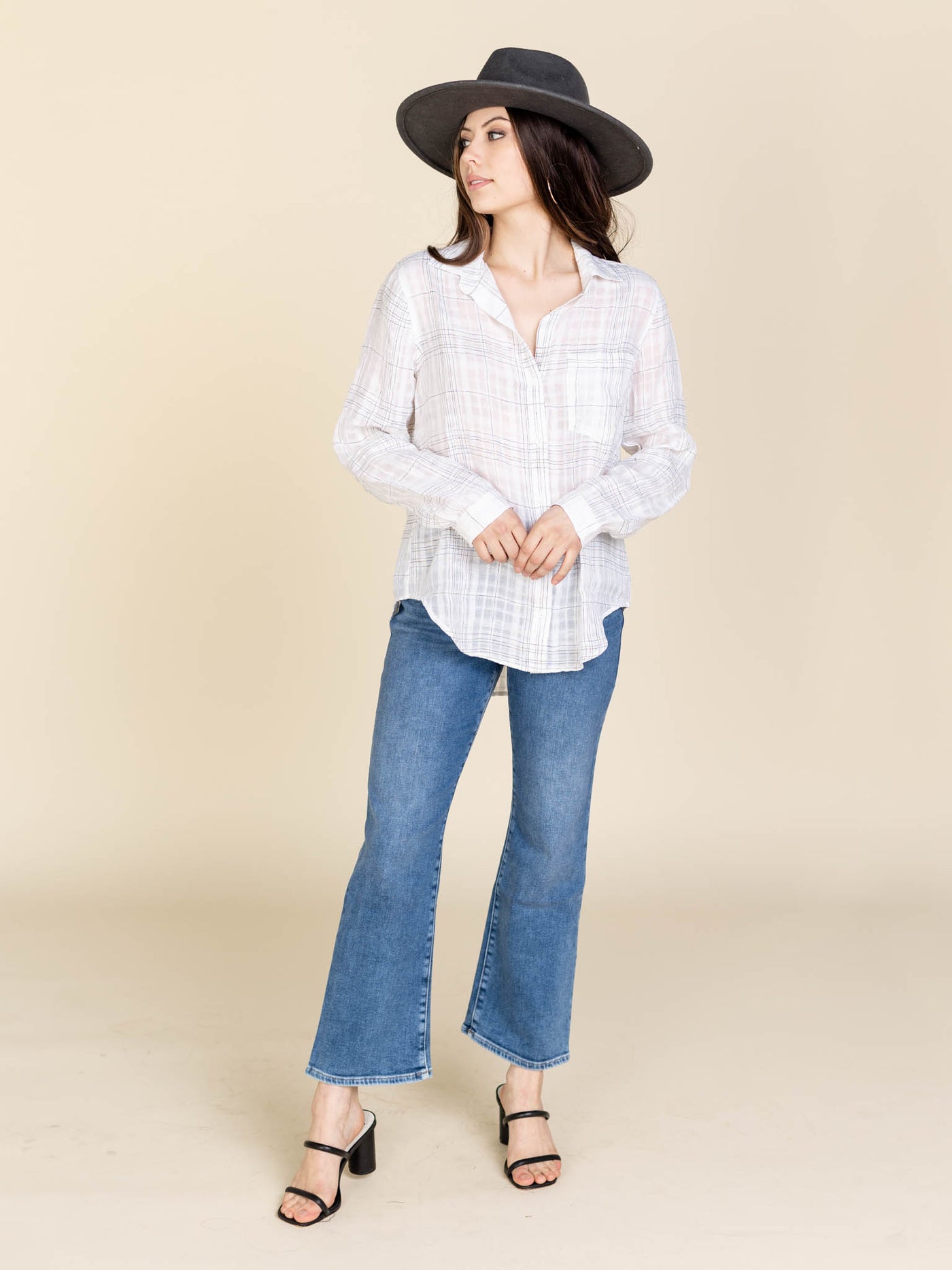 cropped bootcut denim