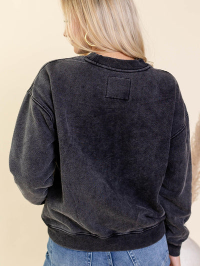 black vintage football sweatshirt