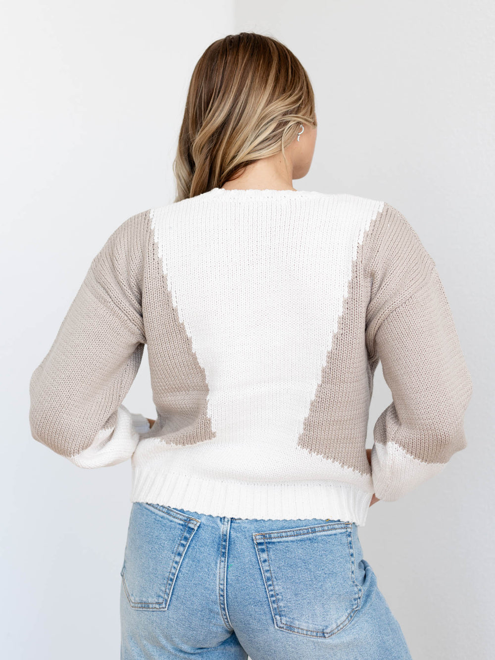 knit colorblock sweater