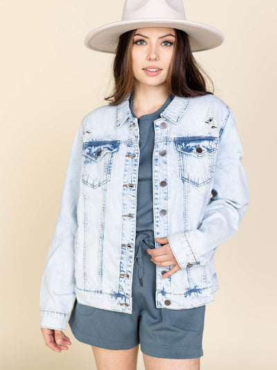light wash denim jacket