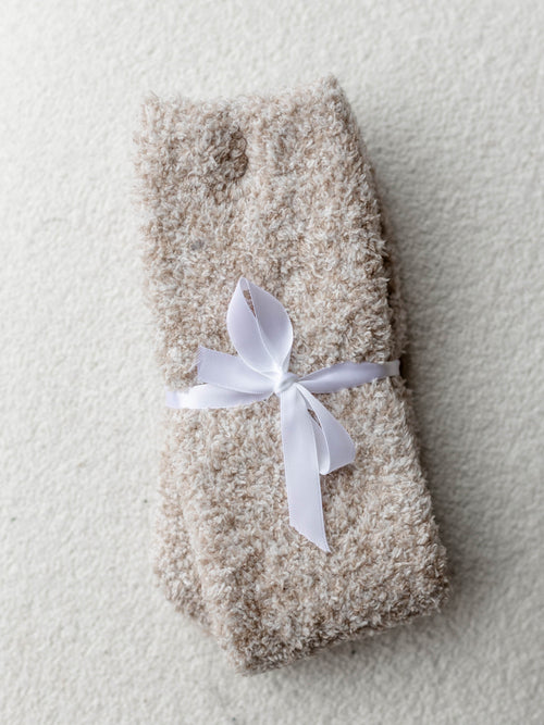 stone heathered soft socks