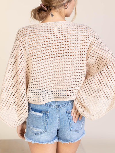 open knit poncho