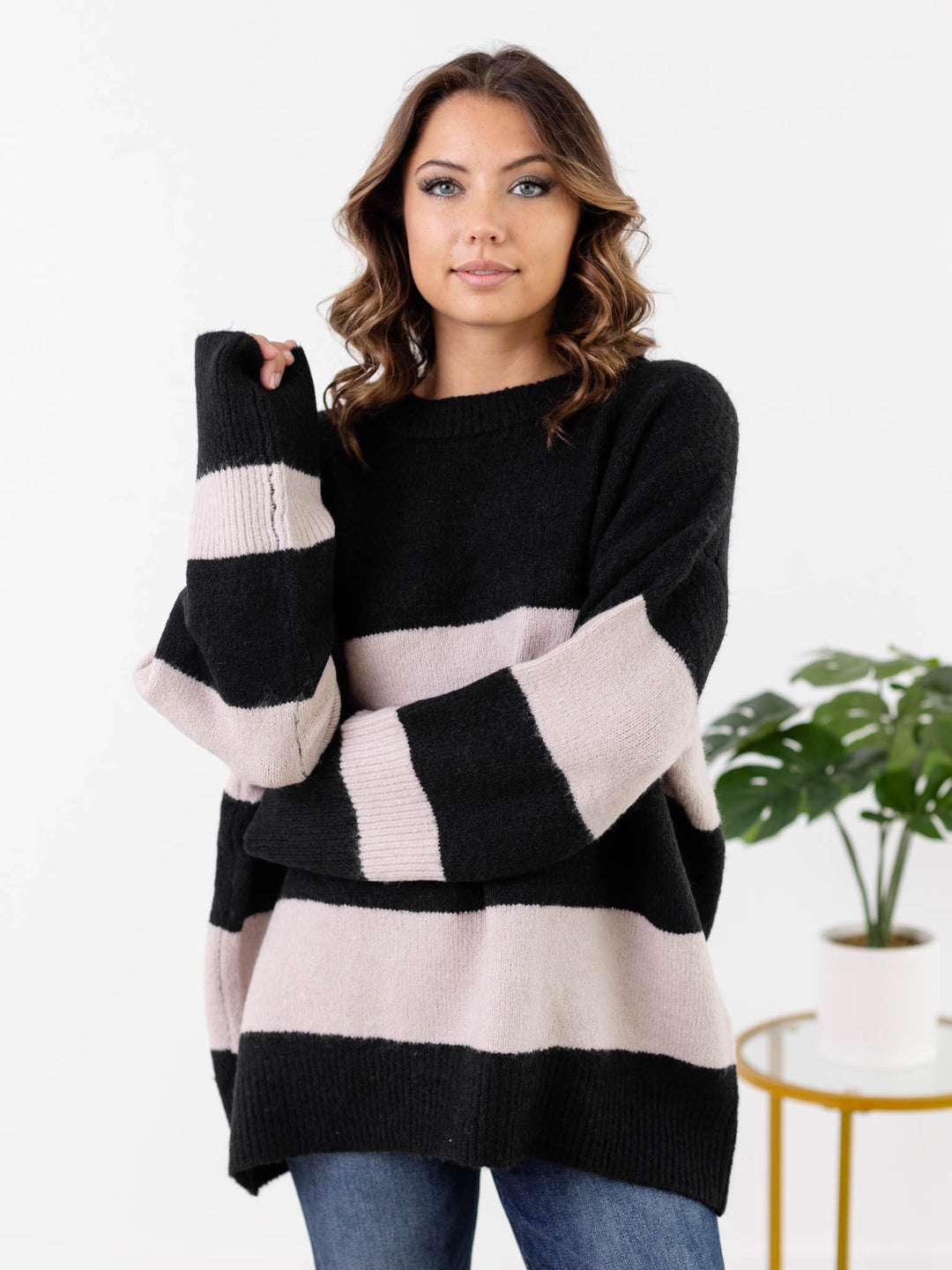 wide stripe sweater