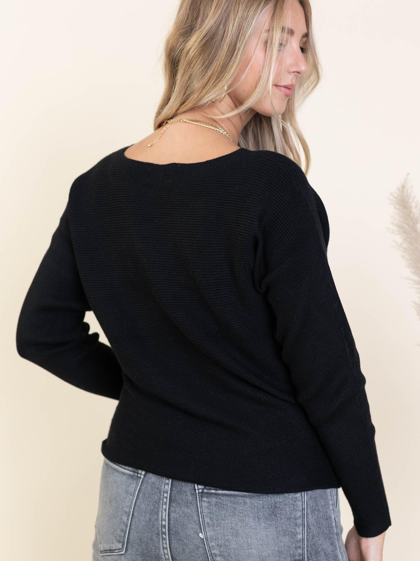 textured ribbed sweater