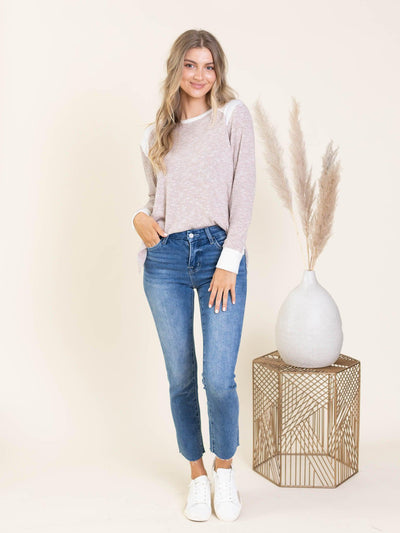 long sleeve ribbed top