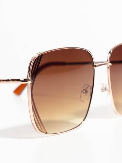 faded metal square sunglasses