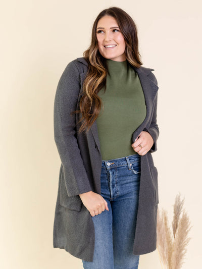 single button cardi