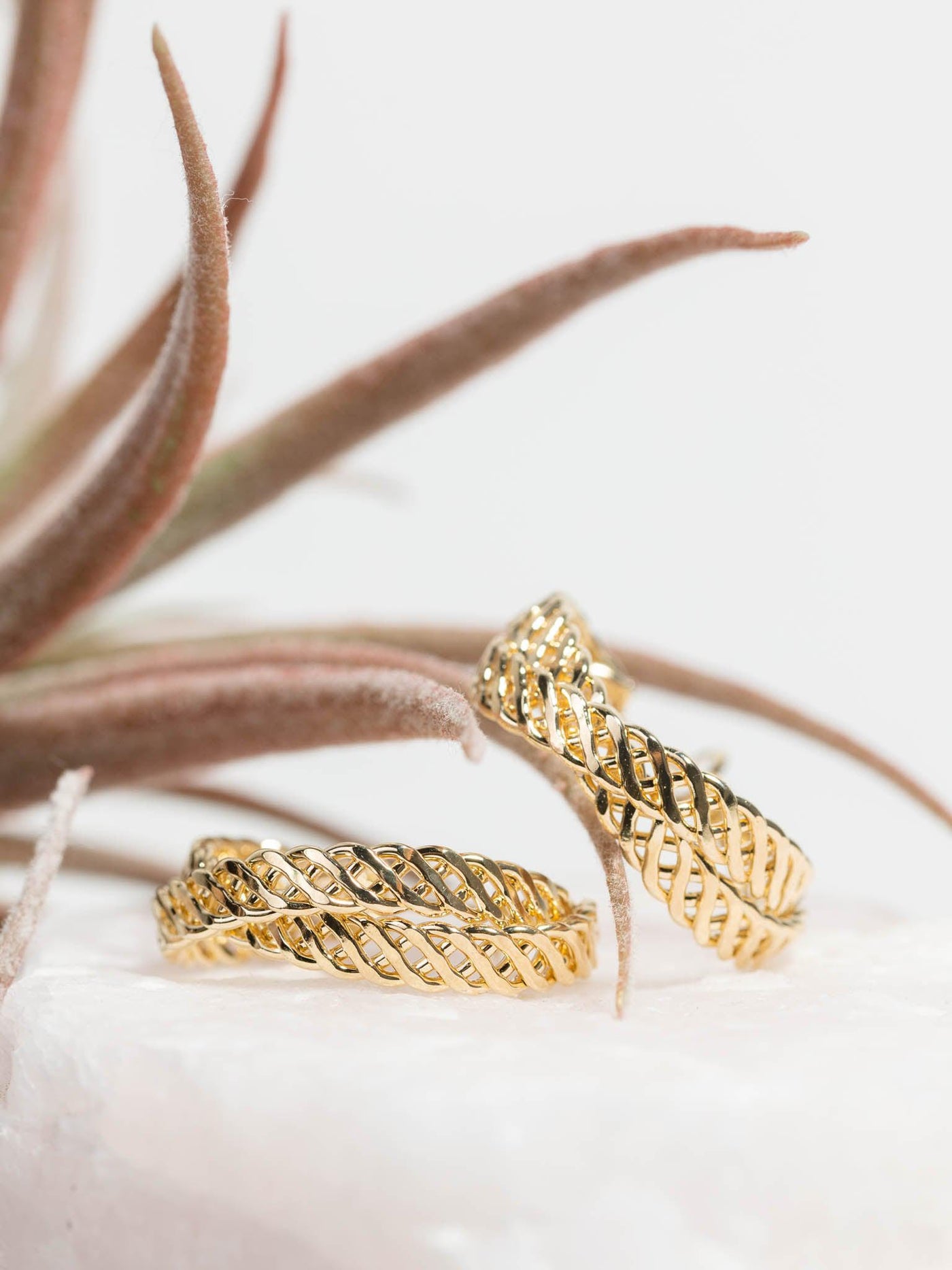 braided twist earrings