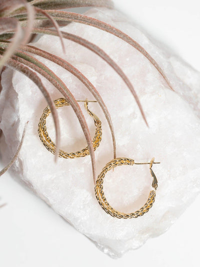 twist woven earrings