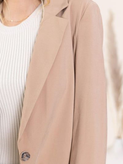 long single button blazer