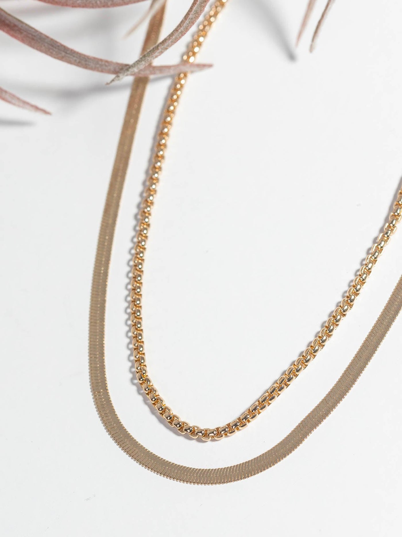 two layer gold necklace