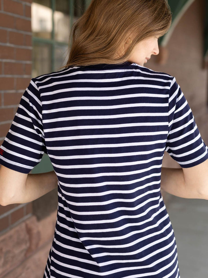 stripe t-shirt dress