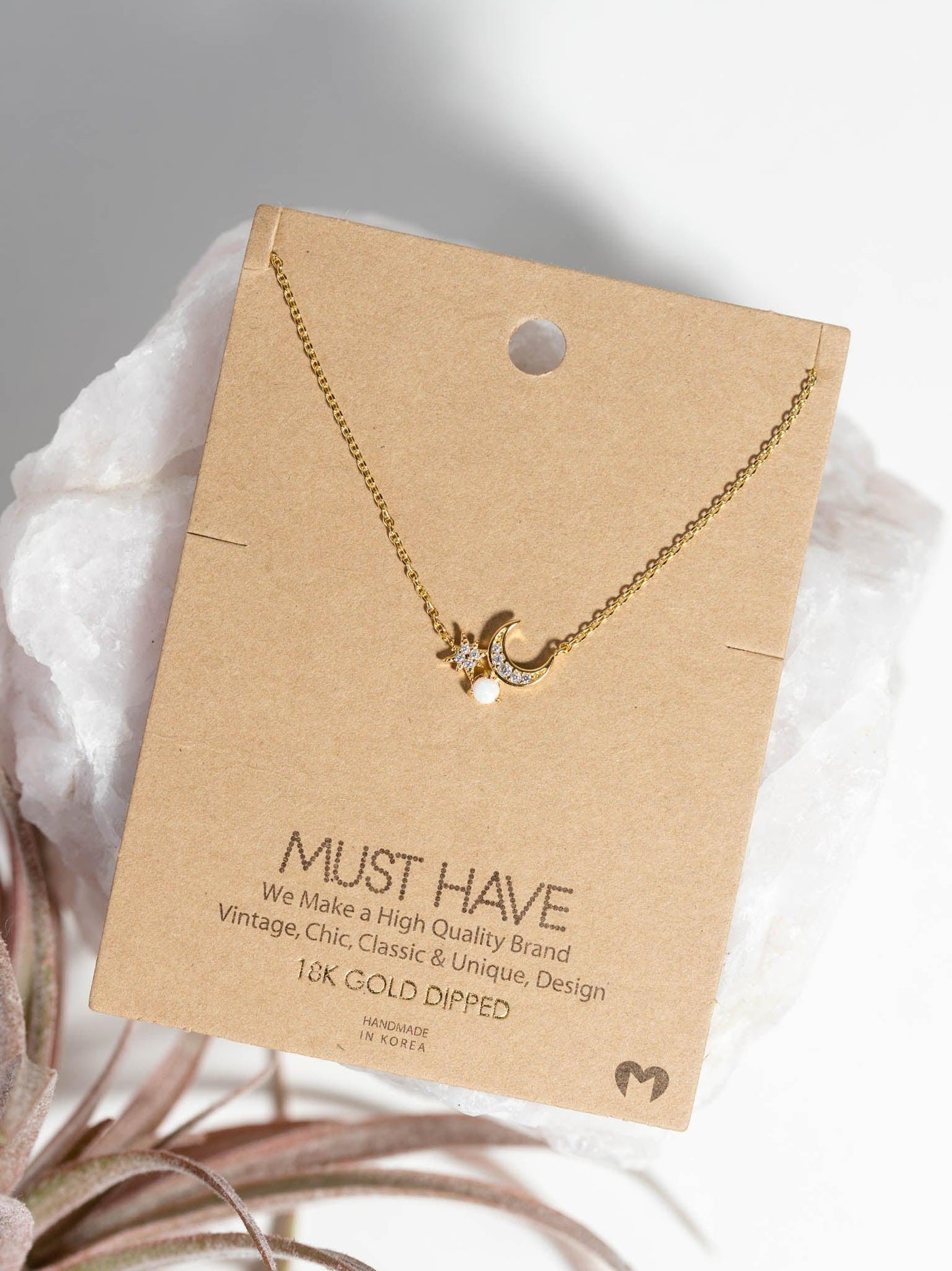 star and moon necklace