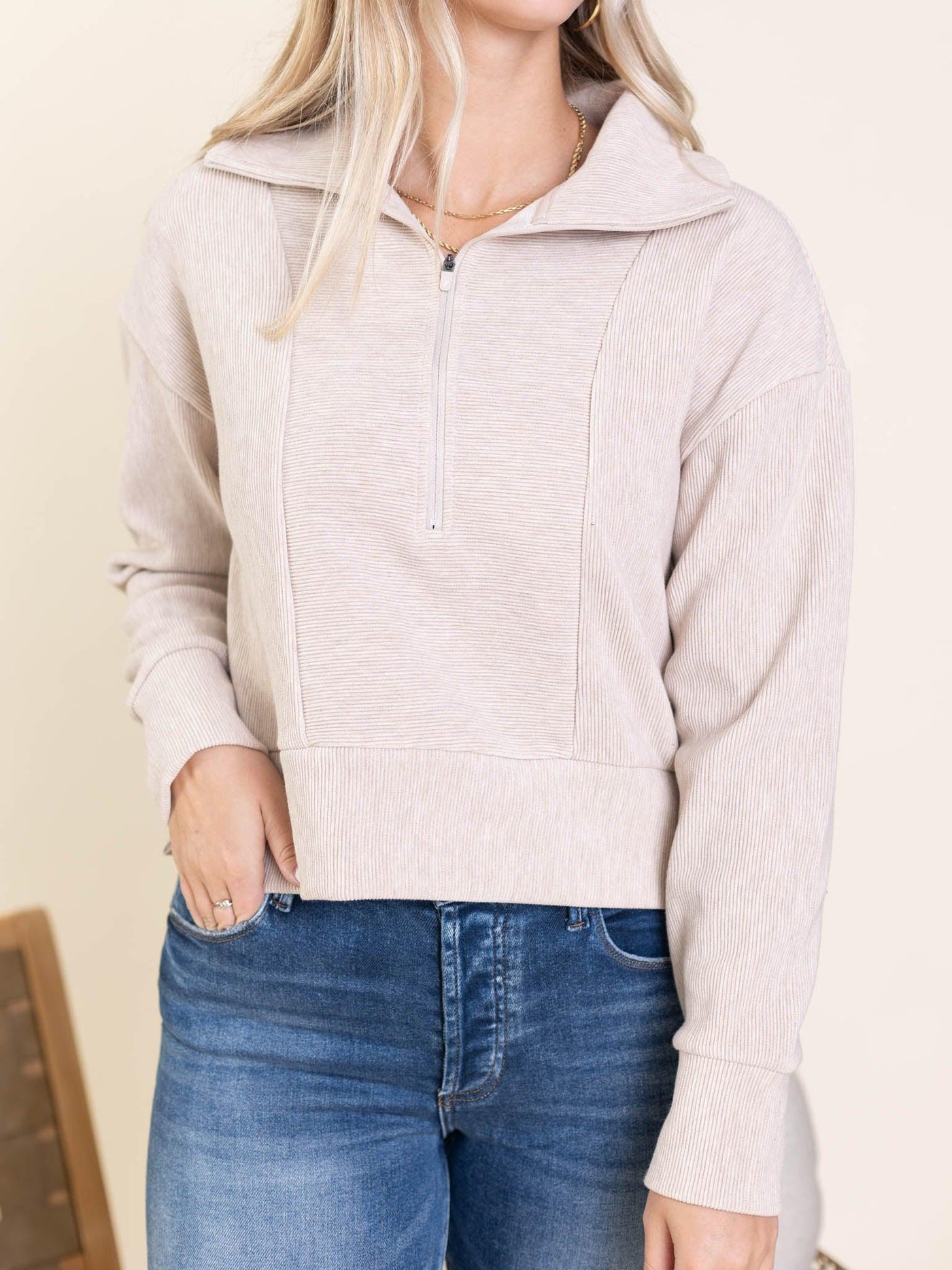 textured pullover
