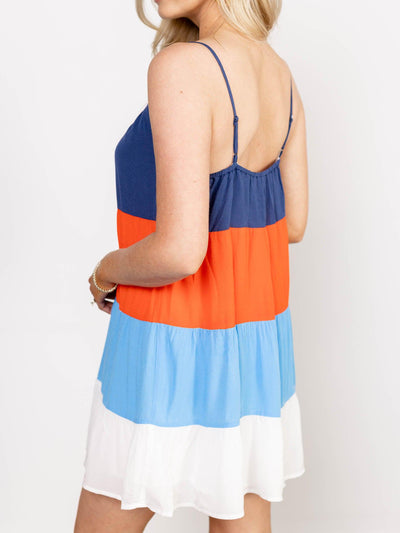 colored tiered dress