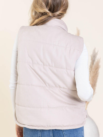 puffy zip vest
