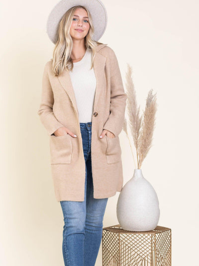 single button coat