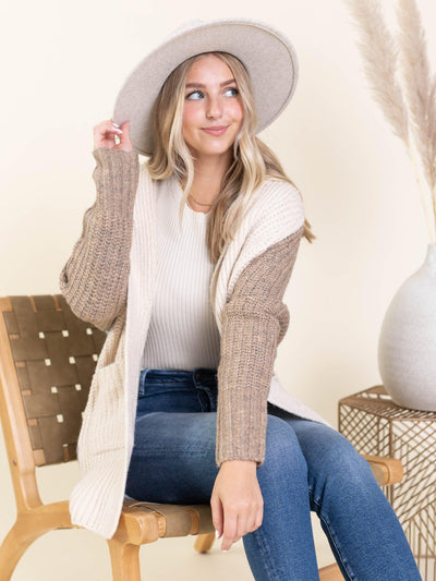 color block cardigan
