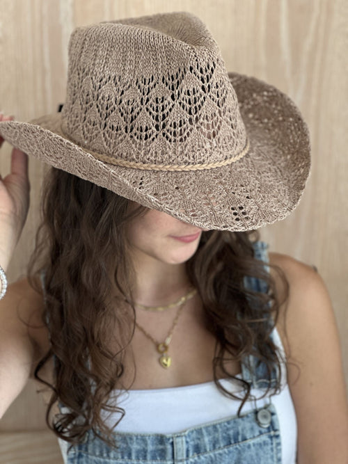 taupe cowboy hat