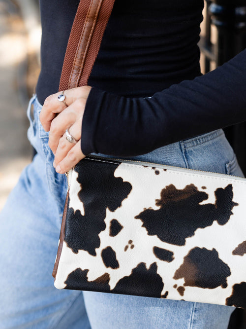 cow print crossbody