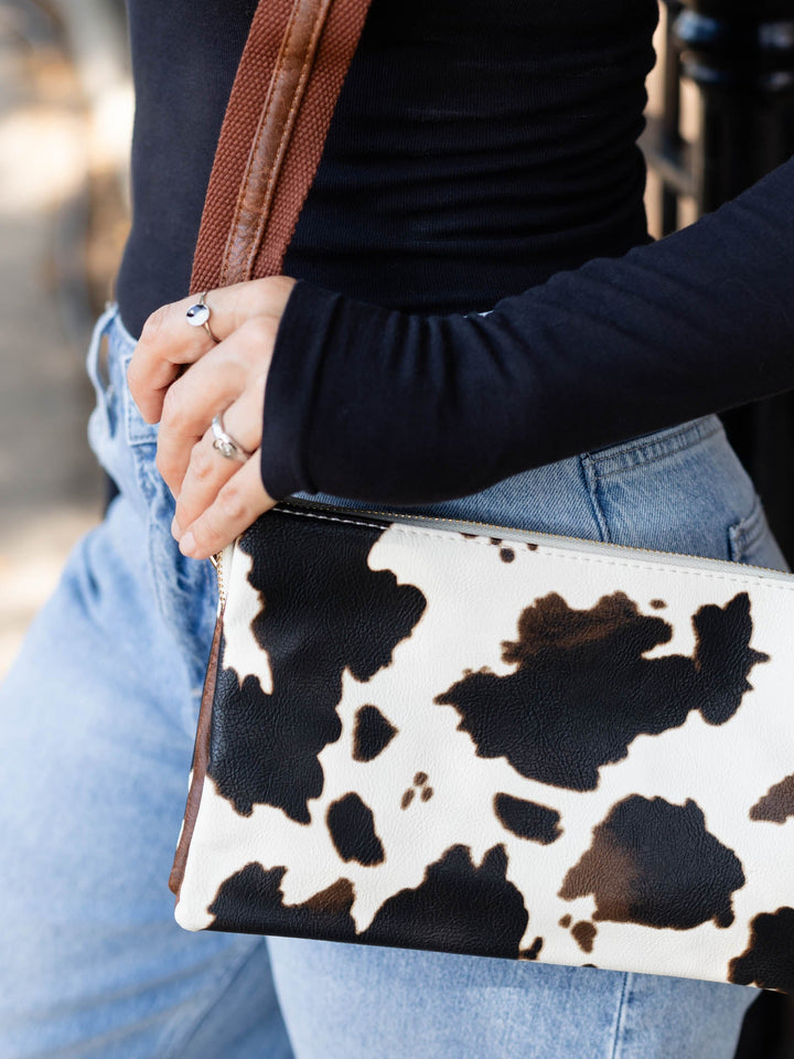 cow print crossbody