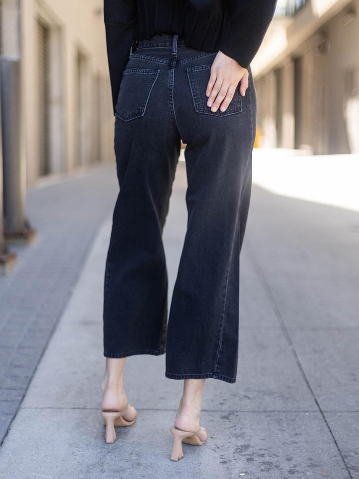 Just Black Barrel Twist Jean - Washed Black