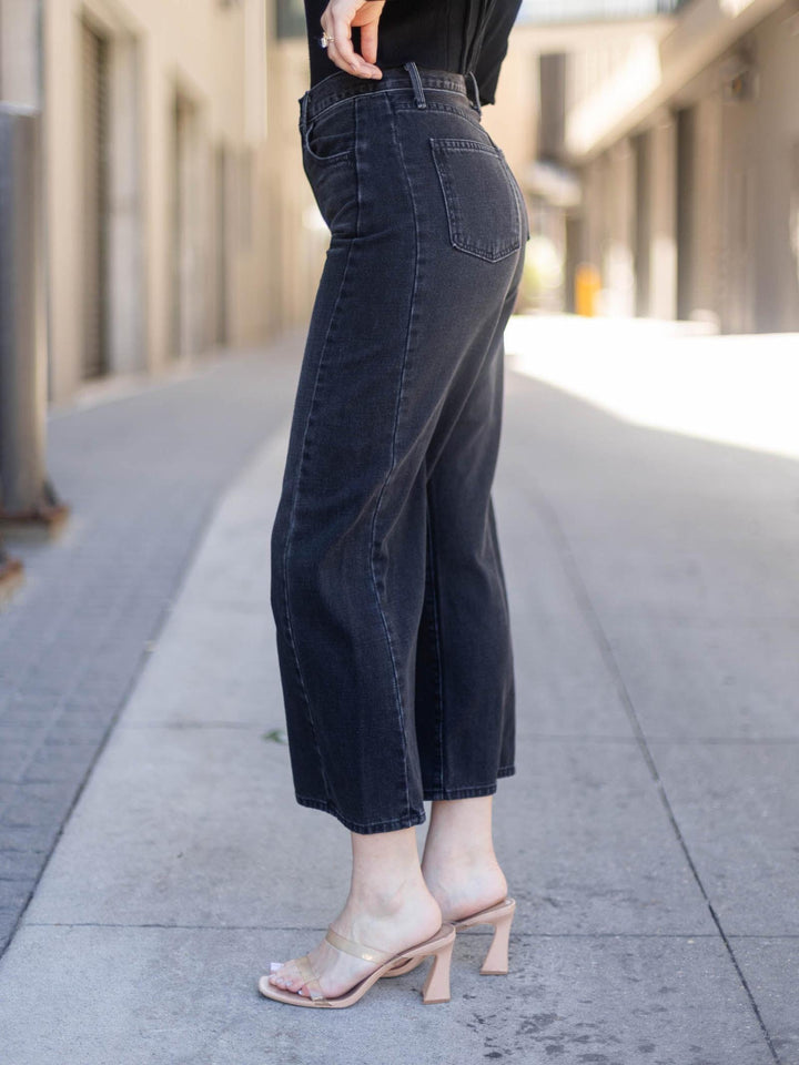 Just Black Barrel Twist Jean - Washed Black