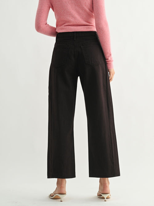 rich brown barrel denim