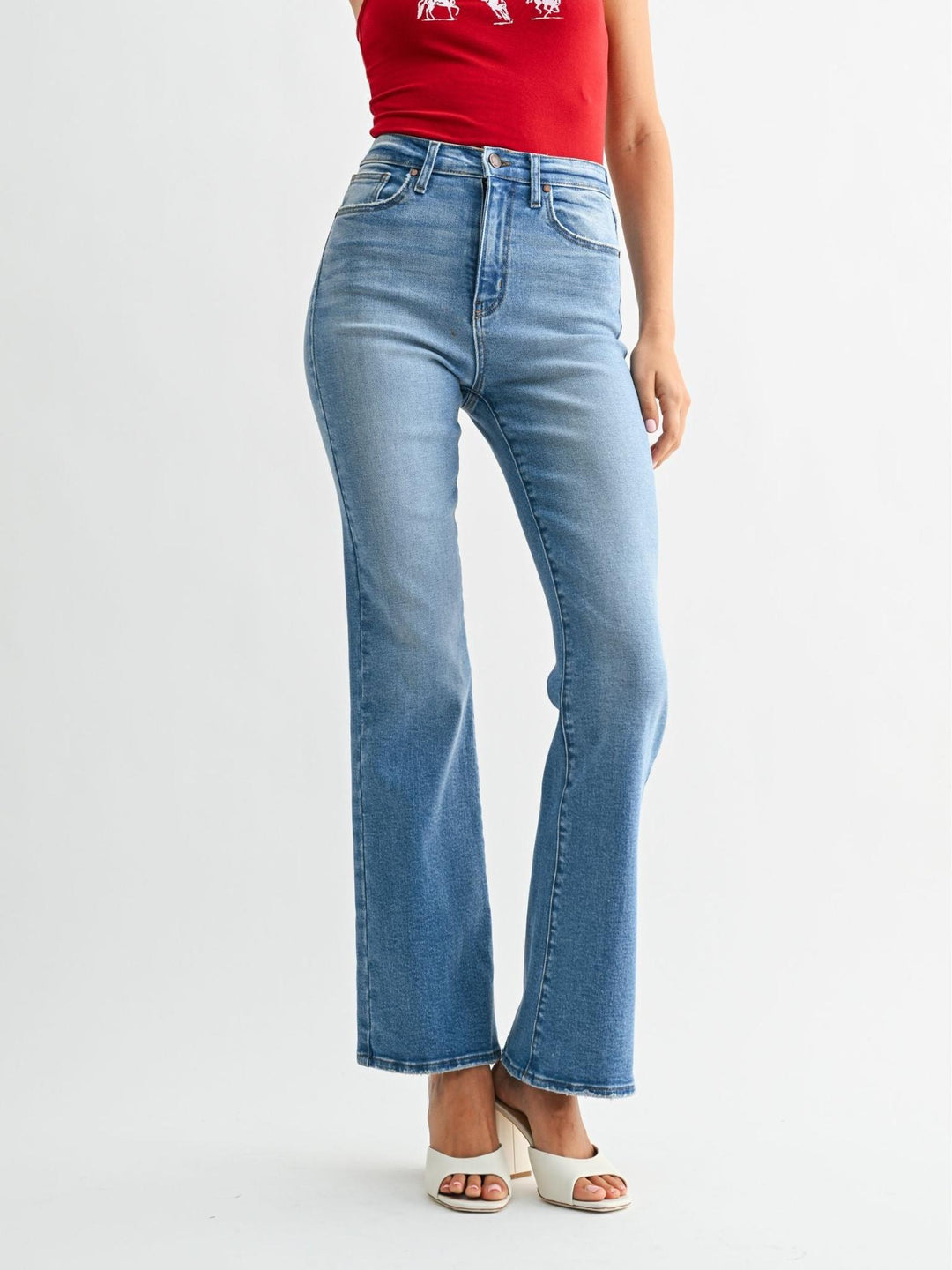 Just Black Medium Denim Vintage Relaxed Slight Flare