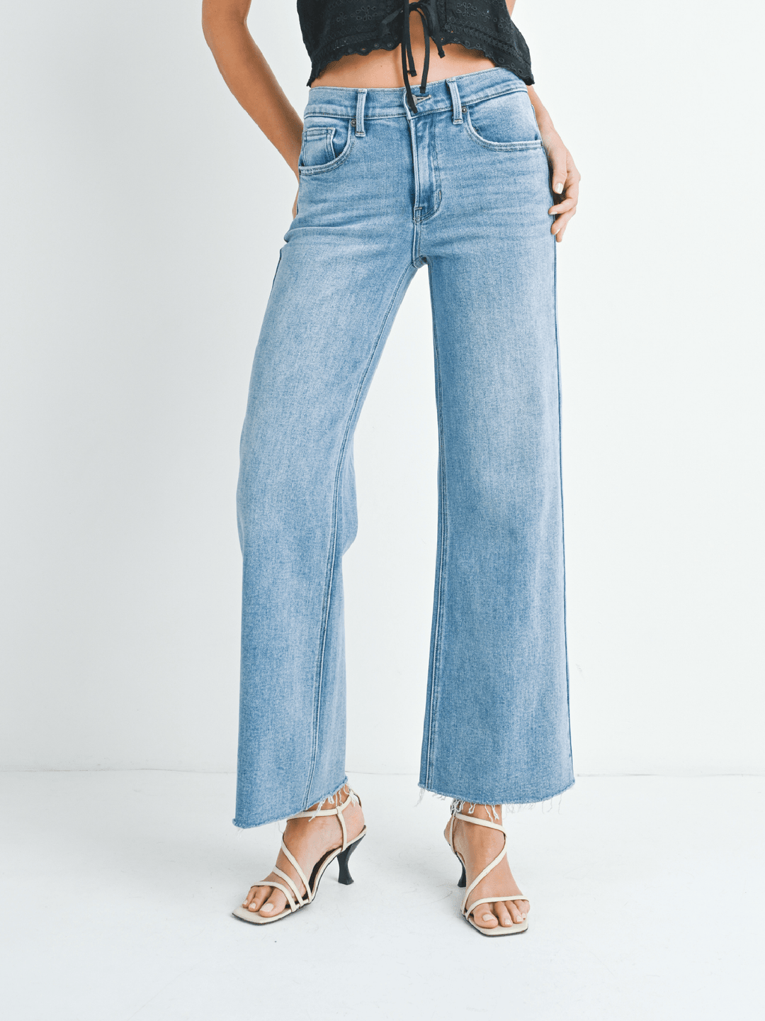 Just Black Medium Longer Length Wide Leg
