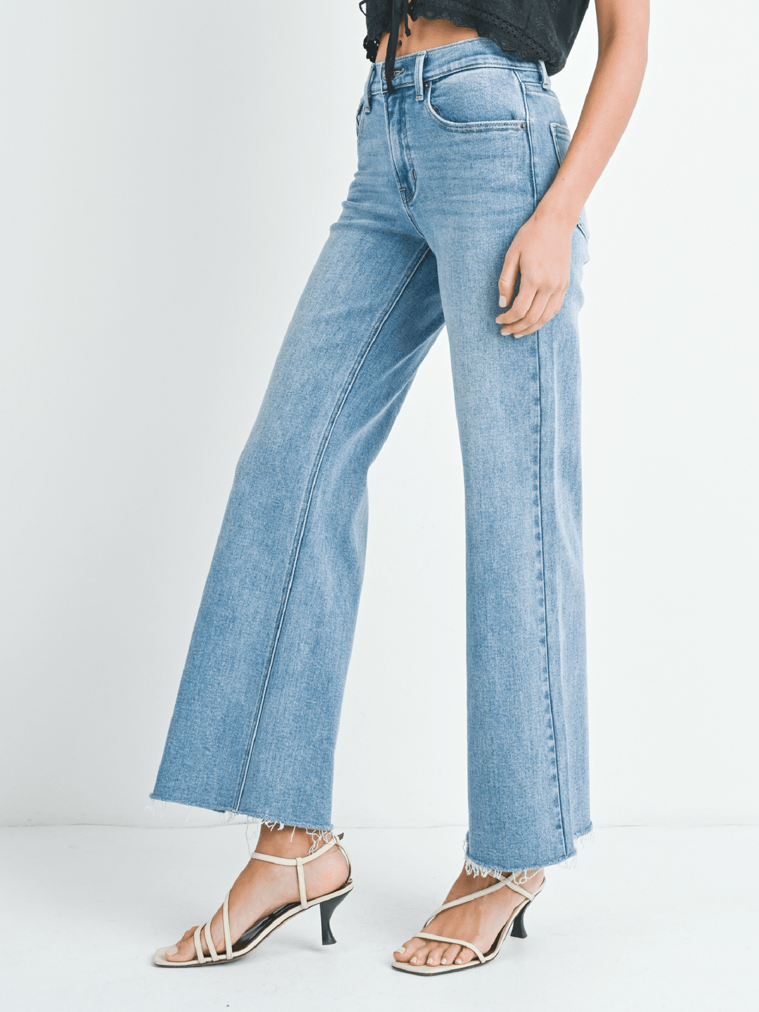 Just Black Medium Longer Length Wide Leg
