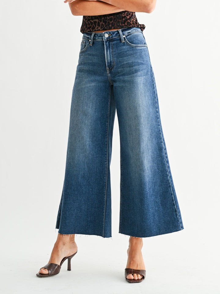 wide cropped denim