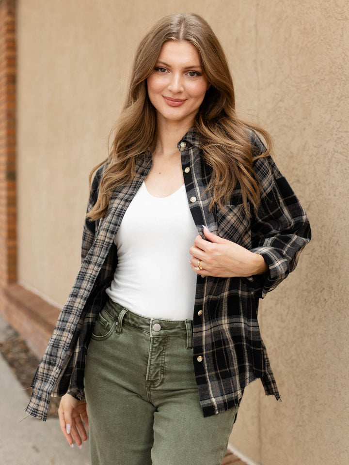 Kambrie Plaid Flannel Shirt