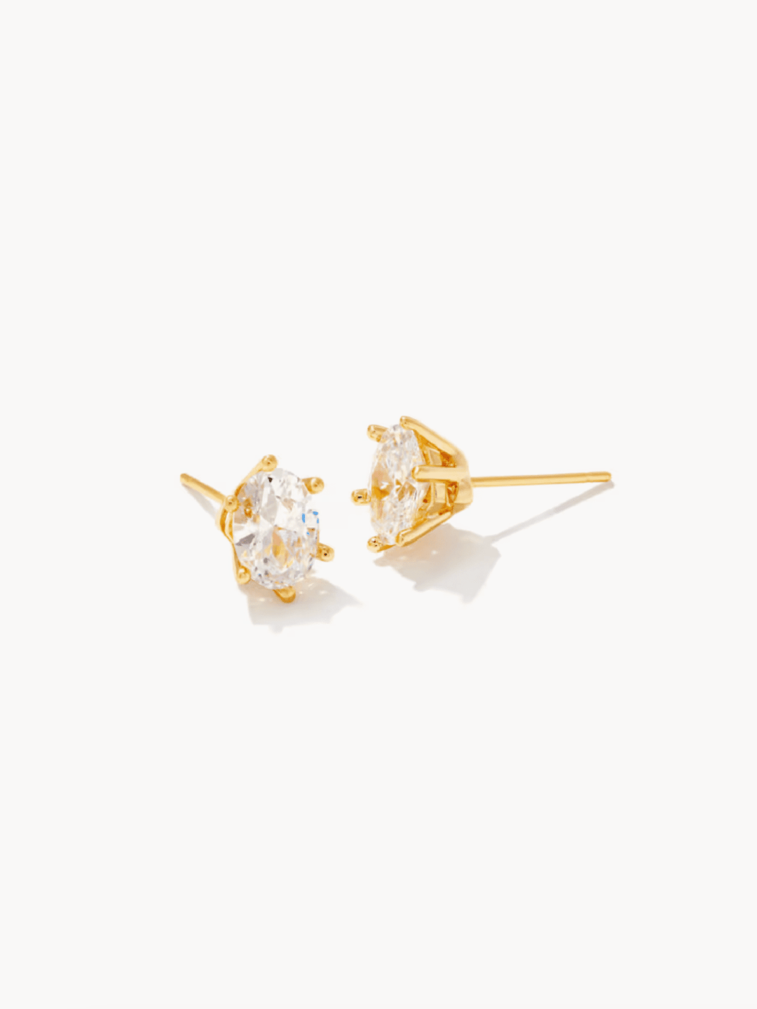 gold CZ stud earring