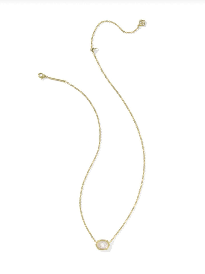 gold geo shaped mini pendant necklace